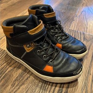 Skechers Kids High-Top Sneakers - Black and Orange